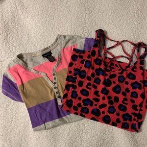 Juniors pink shirt set
